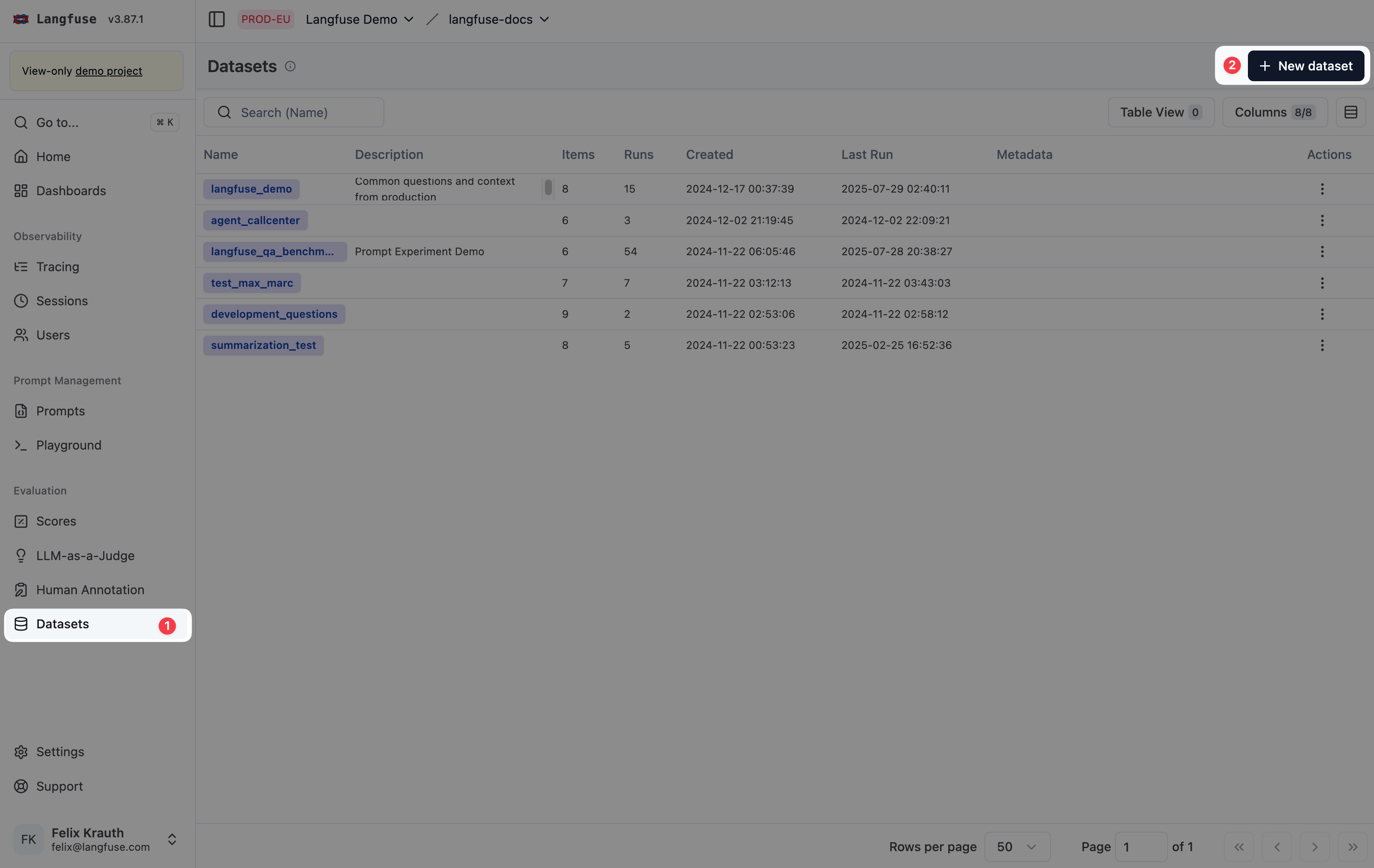 Create dataset