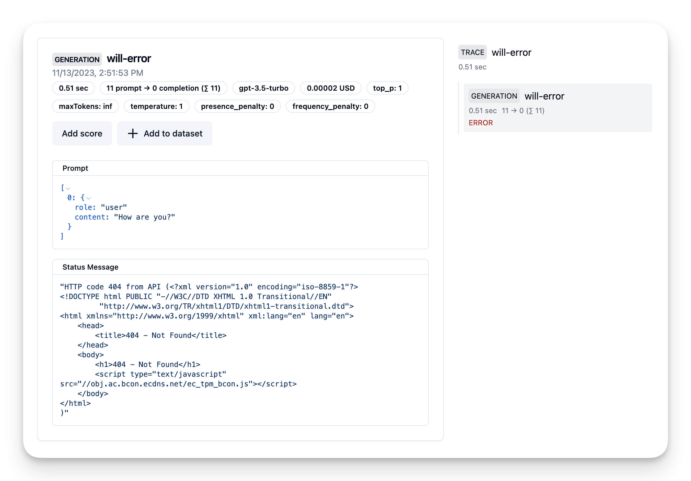 Openai error