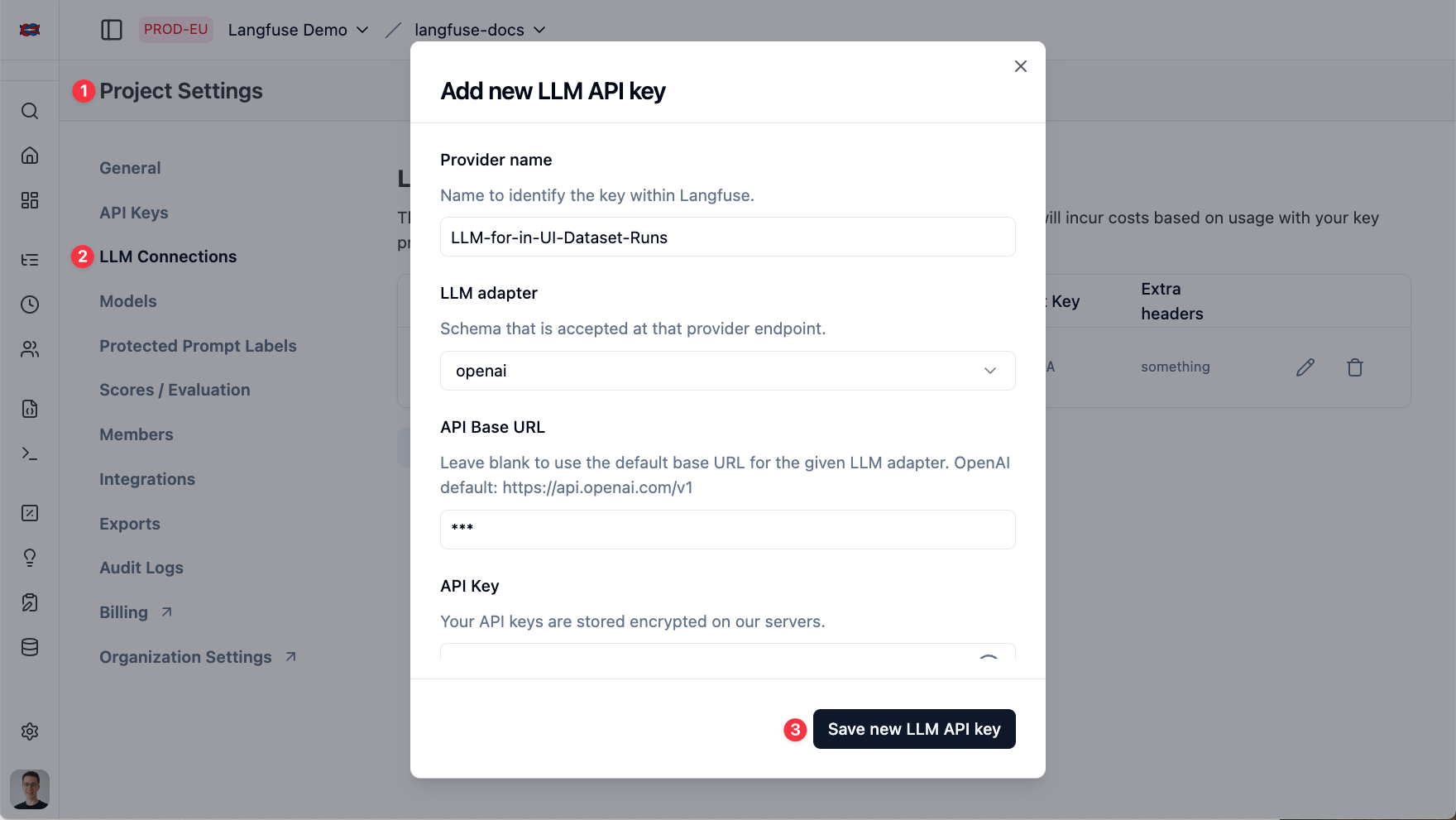 New LLM connection